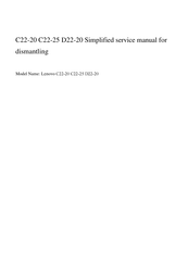 Lenovo C22-25 Simplified Service Manual