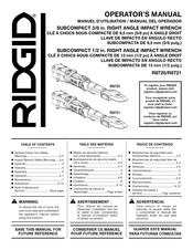 RIDGID R8721 Operator's Manual