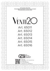 Gessi VENTI20 65012 Manual