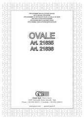 Gessi OVALE 21635 Manual