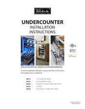 Perlick HP24ZO45L Installation Instructions Manual