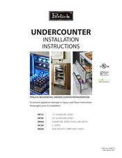 Perlick HP24ZO46DL Installation Instructions Manual