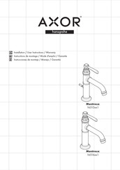 Hans Grohe AXOR Montreux 16516 1 Series Installation/User Instructions/Warranty