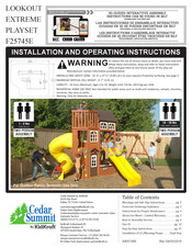 KidKraft Cedar Summit F25745E Installation And Operating Instructions Manual