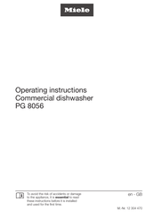Miele PG 8056 U Operating Instructions Manual