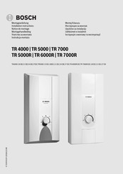 Bosch TR 7000R 18 EB Installation Instructions Manual