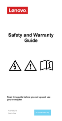 Lenovo SP40M52148 Safety And Warranty Manual