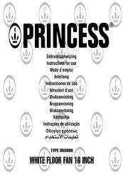 Princess 352600 Instructions For Use Manual