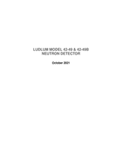 LUDLUM 42-49 Manual