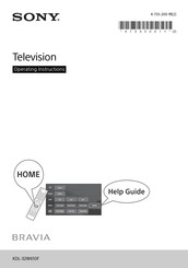 Sony BRAVIA KDL-32W610F Operating Instructions Manual