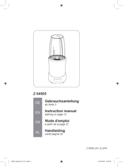 gourmetmaxx Z 04505 Instruction Manual