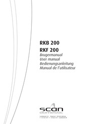 SCAN domestic RKF 200 User Manual