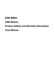Zte MF61 User Manual