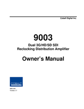 Cobalt Digital Inc 9003 Owner's Manual