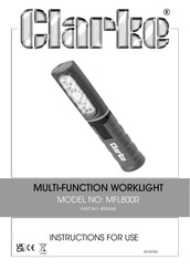 Clarke 4003542 Instructions For Use Manual