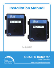 Critical Environment Technologies CGAS-A Installation Manual