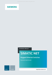 Siemens SIMATIC NET RUGGEDCOM RS1600 Installation Manual