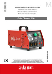 gala gar Gala Cleaner 800 Technical Instruction Manual
