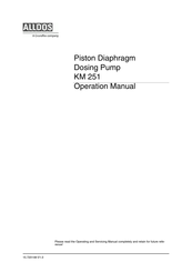 Grundfos ALLDOS KM 251 Operation Manual