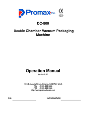 Promax DC-800-H Operation Manual