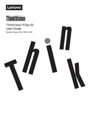 Lenovo ThinkVision P32p-30 User Manual
