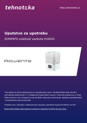 Rowenta AQUA BOOST HU402 Series Manual
