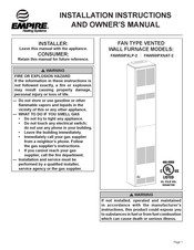 Empire FAW55IPXNAT-2 Installation Instructions And Owner's Manual