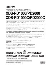 Sony XDS-PD2000C Operation Manual