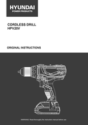 Hyundai power products HPV20V Original Instructions Manual