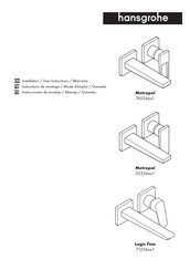 Hans Grohe Metropol 32526 1 Series Installation/User Instructions/Warranty