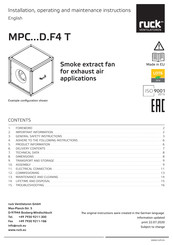 Ruck Ventilatoren MPC 225 D2 F4 T30 Installation, Operating And Maintenance Instruction