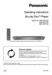 Panasonic DMP-BDT335 Operating Instructions Manual