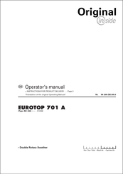 Original inside SK 288 Operator's Manual