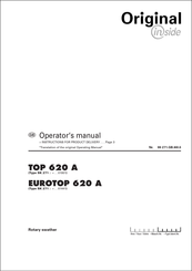 Original inside SK 271 Operator's Manual