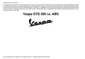 VESPA GTS 300 i.e. ABS 2018 Manual