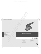 Bosch Professional GSS 230 Operating Instructions Manual