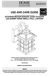 Home Decorators Collection CQH191LS-2 Use And Care Manual