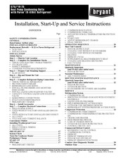Bryant 575J 25 Series Installation, Start-Up And Service Instructions Manual