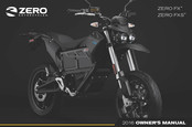 Zero Motorcycles ZERO FX 2016 Owner's Manual