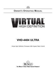 Runco VIRTUAL VHD-4404 ULTRA Owner's Operating Manual