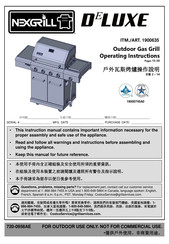Nexgrill DELUXE 720-0958AE Operating Instructions Manual