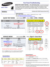 Samsung WF393 Series Fast Track Troubleshooting