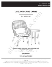 Royal garden AMBSST306 Use And Care Manual
