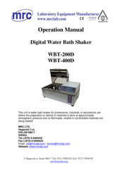 MRC WBT-400D Operation Manual
