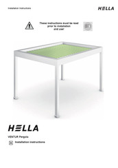 Hella Pergola VENTUR Installation Instructions Manual