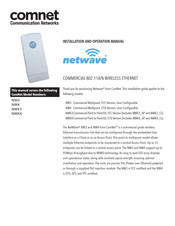 Comnet netwave NWK4 Installation And Operation Manual