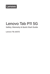 Lenovo TB-J607Z Safety, Warranty & Quick Start Manual