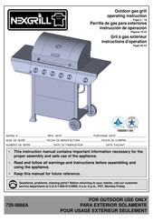 Nexgrill DELUXE 720-0888A Operating	 Instruction