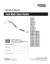 Lincoln Electric Fast Mate Guns Series Operator's Manual