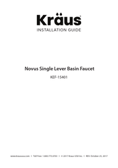 Kraus Novus KEF-15401 Installation Manual
